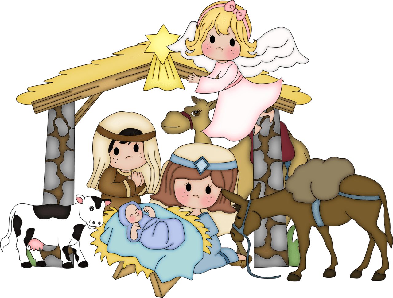 Nativity pin page clipart transparent