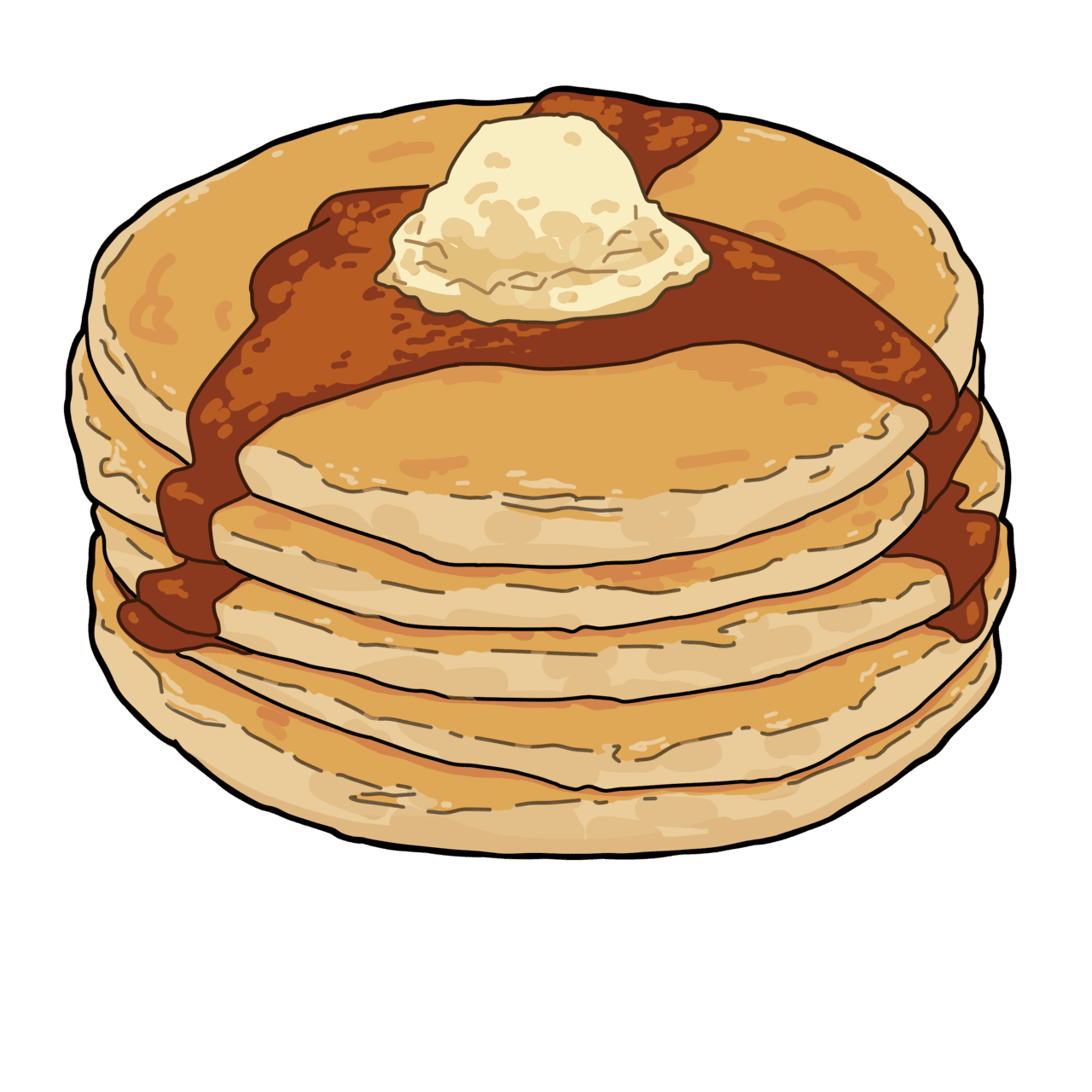 Pancake pin page clipart image