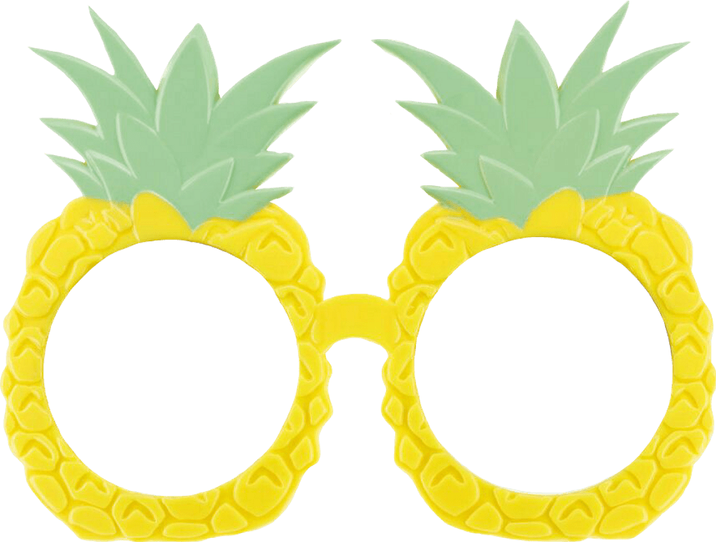 Summertime sticker pineapple glasses clipart full size image