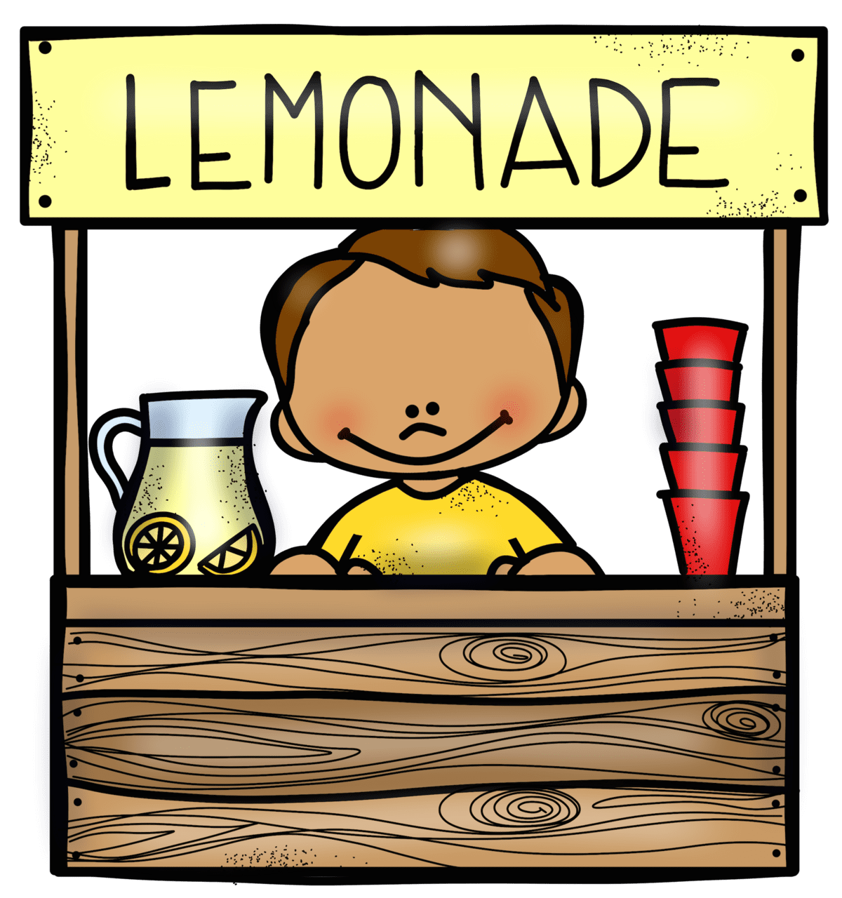 Lemonade pin page clipart vector 2