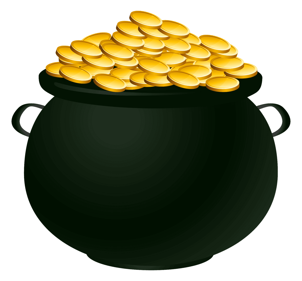 Pot of gold vector clipart images
