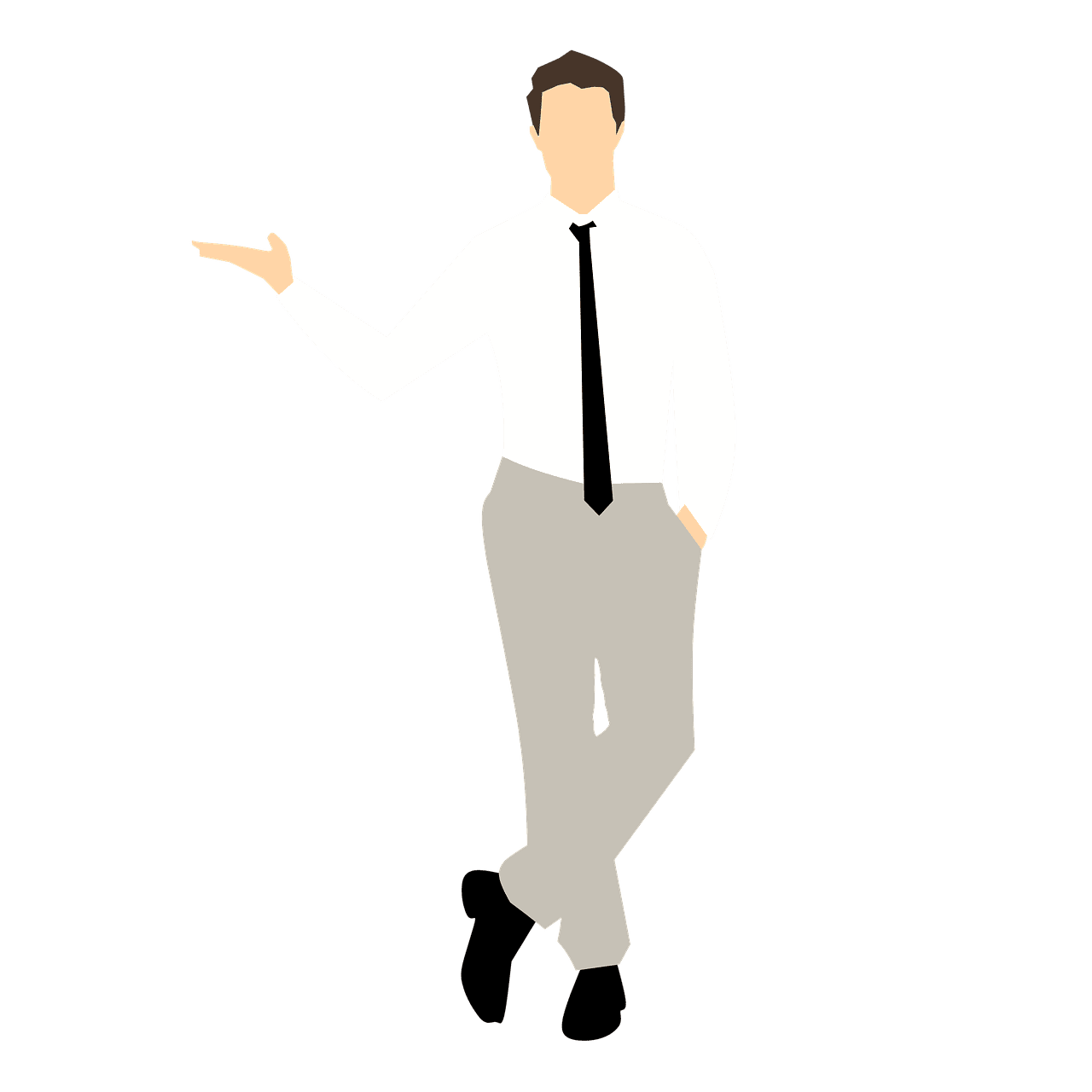 Man clipart sticker pointing image