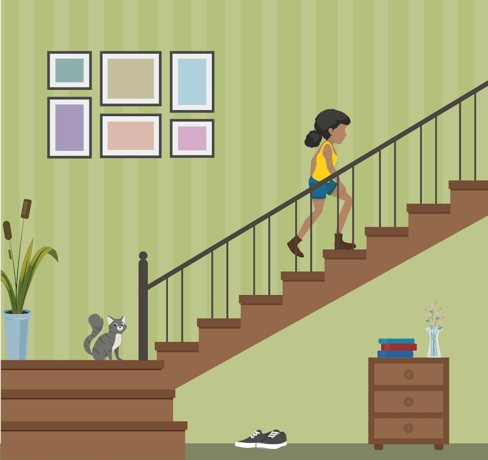 Walking me stairs clipart transparent