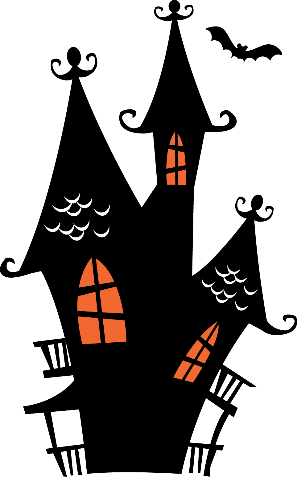 Haunted house clipart de casas encantadas para halloween vector