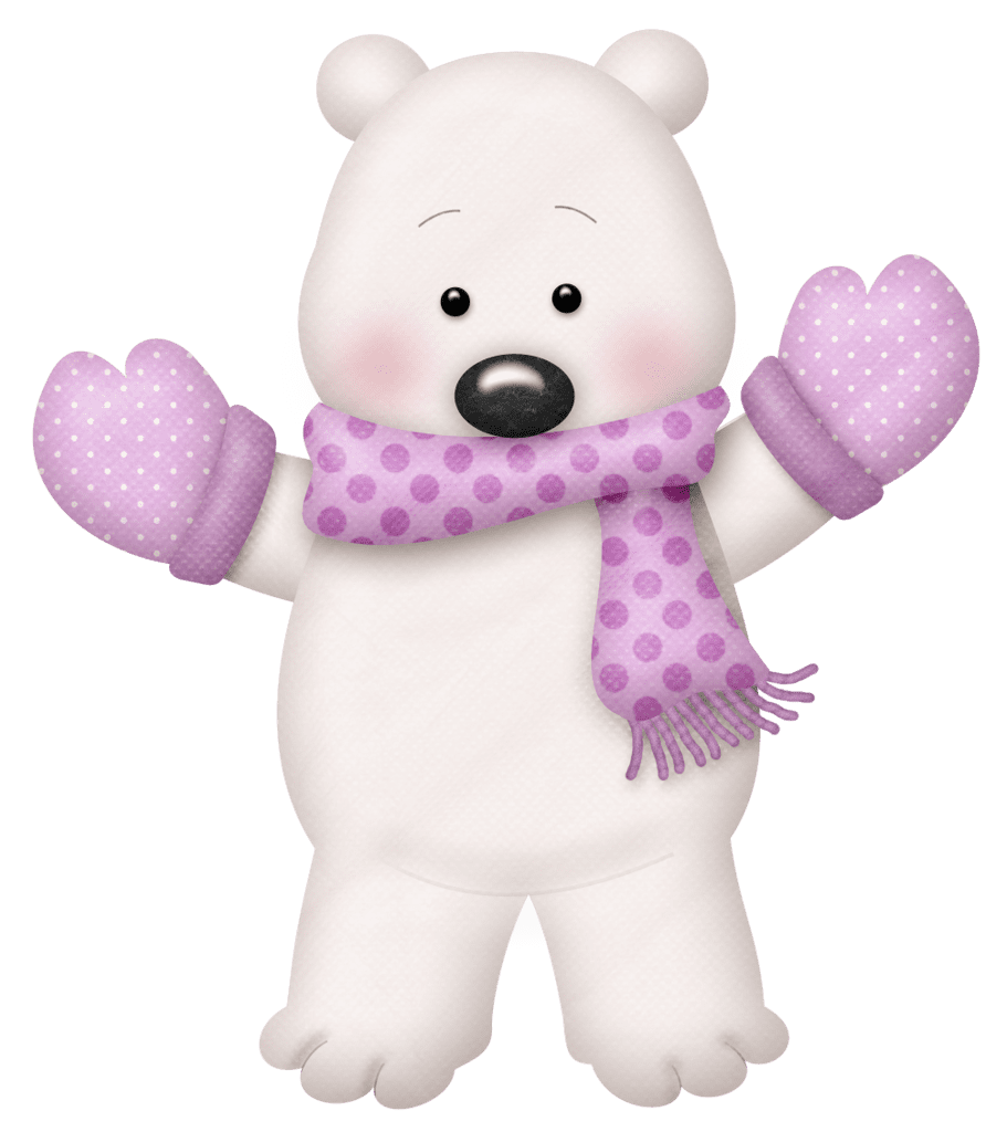 Polar bear snowfriends clipart transparent