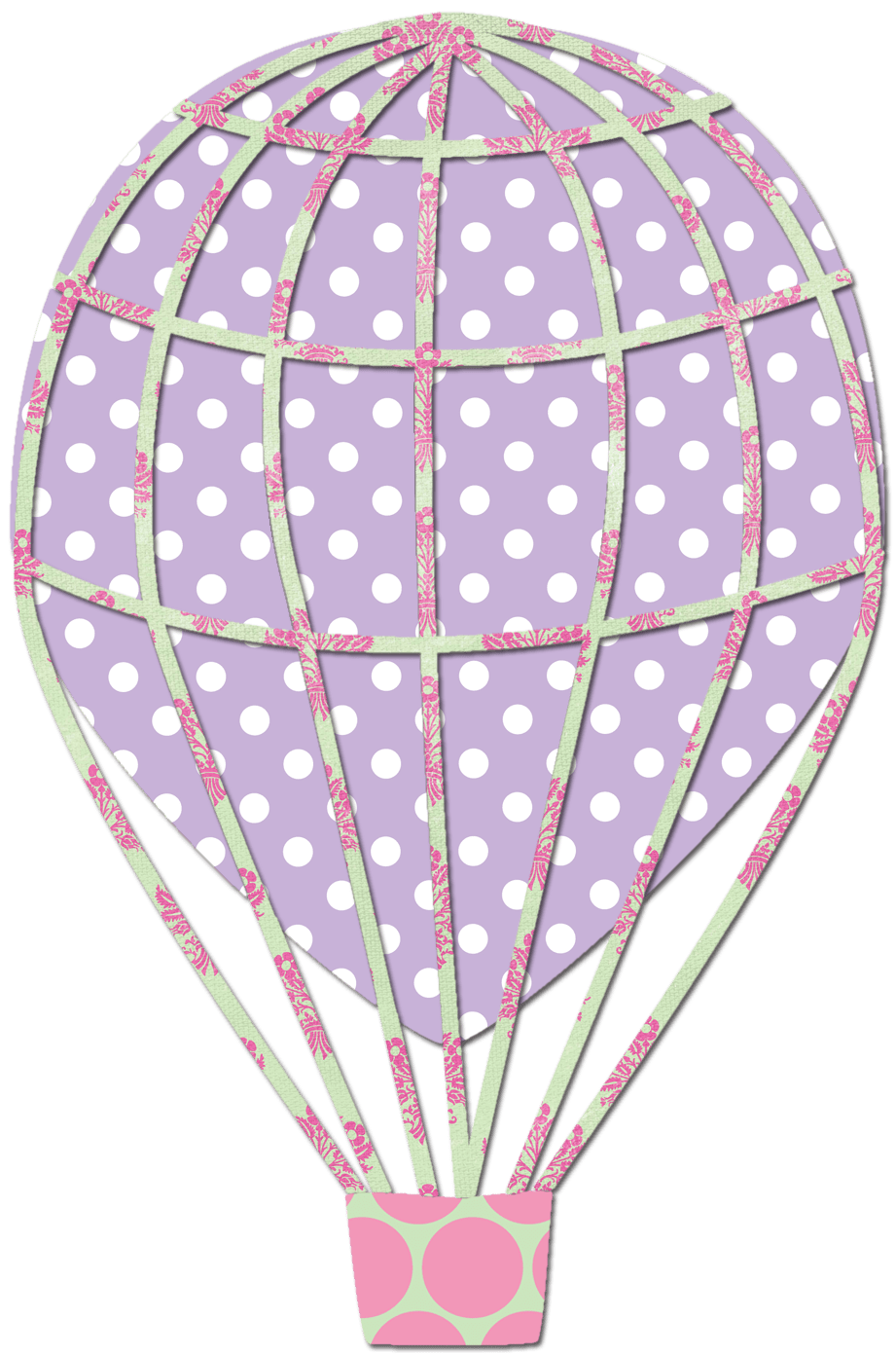 Bie hot air balloon clipart embellishment image