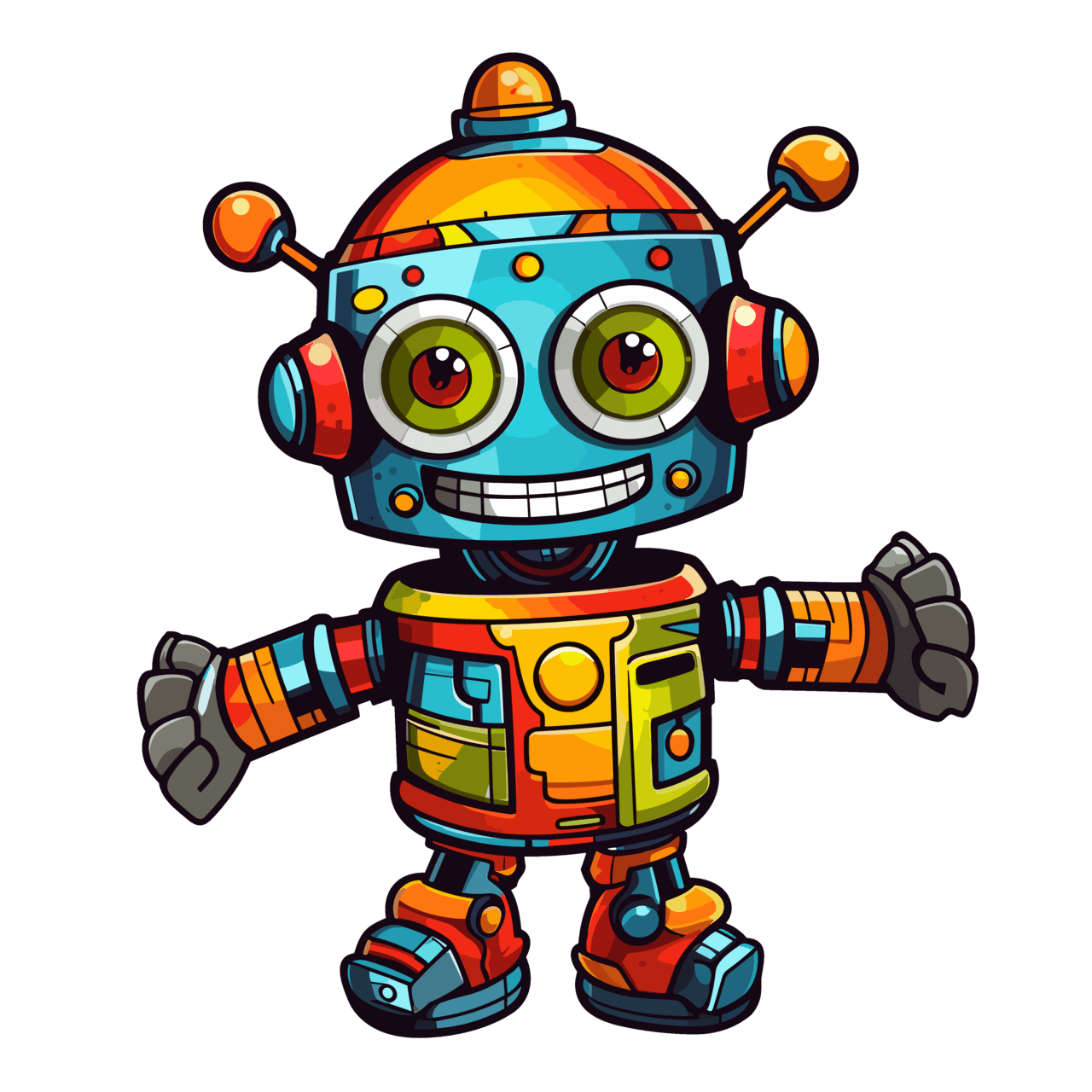 Robot sticker clipart picture