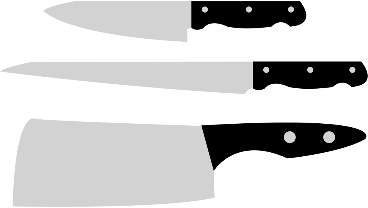 Knife knives graphic kitchen tools sharp objects clipart vector