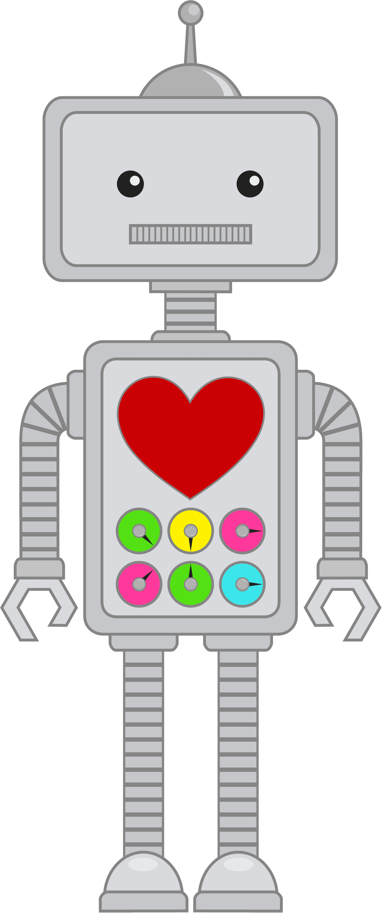 Robot pin page clipart logo