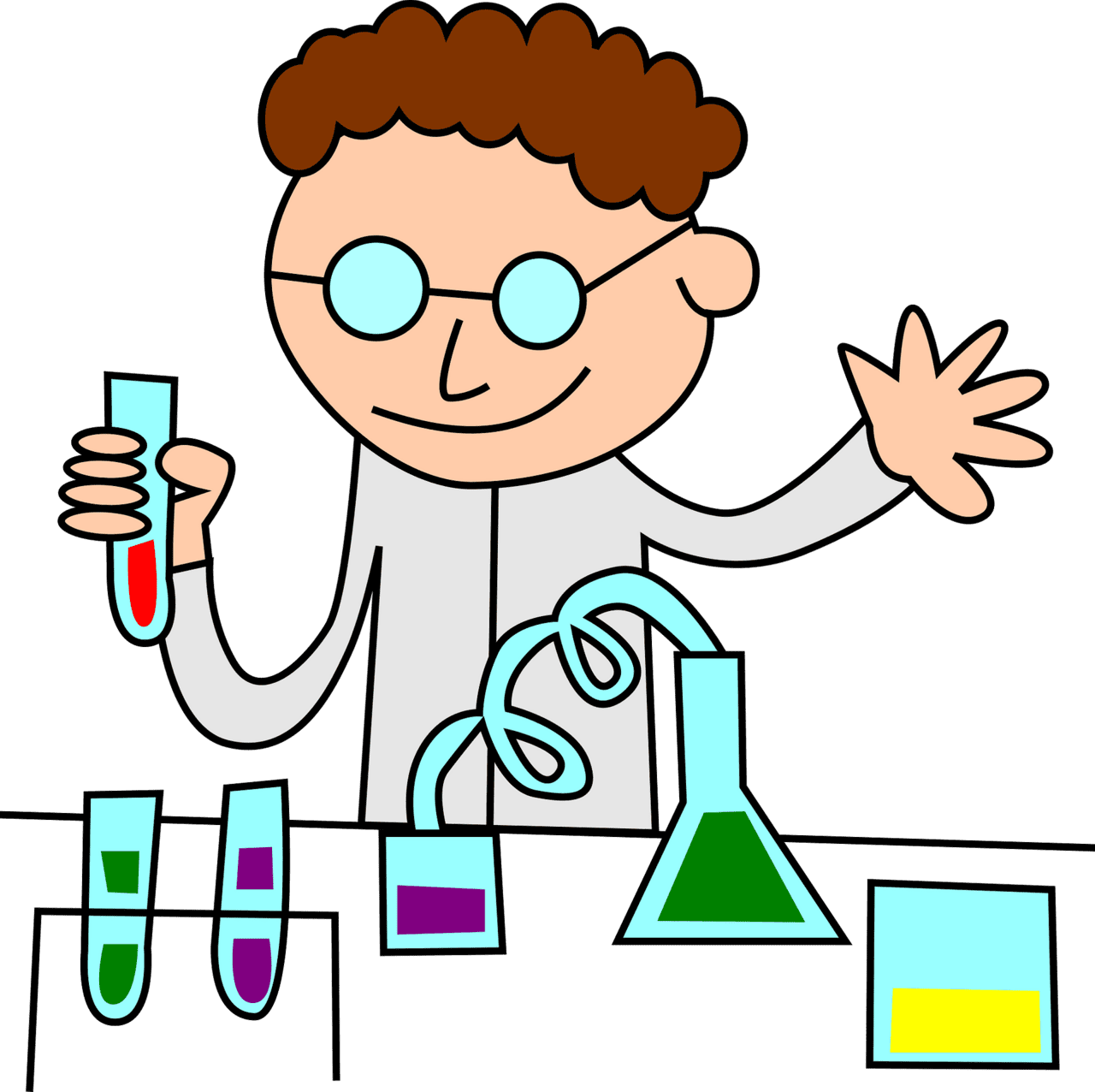 Scientist performing an experiment vector clipart images