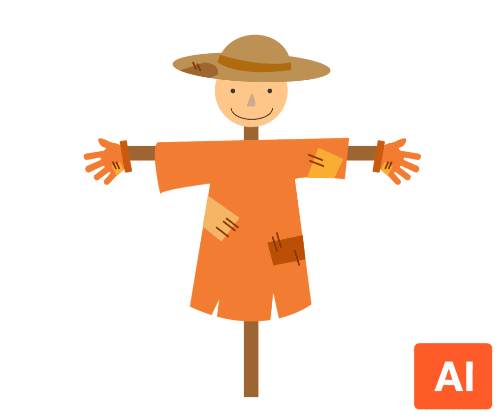 Scarecrow ai clipart logo