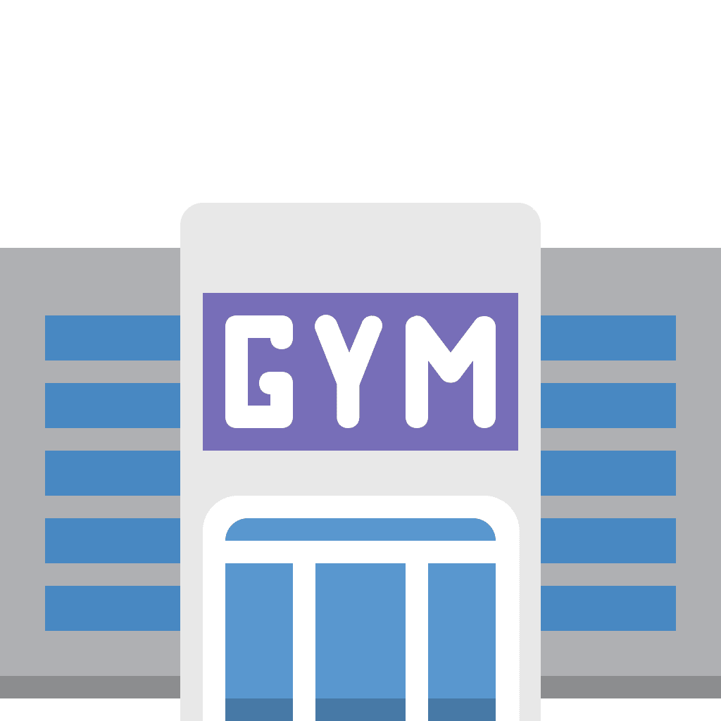 Gym buildings land clipart image