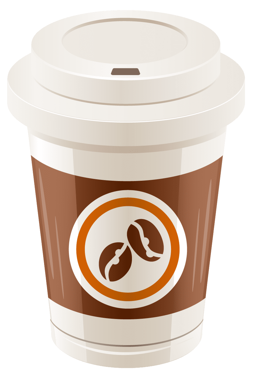 Plastic coffee cup vector clipart 2