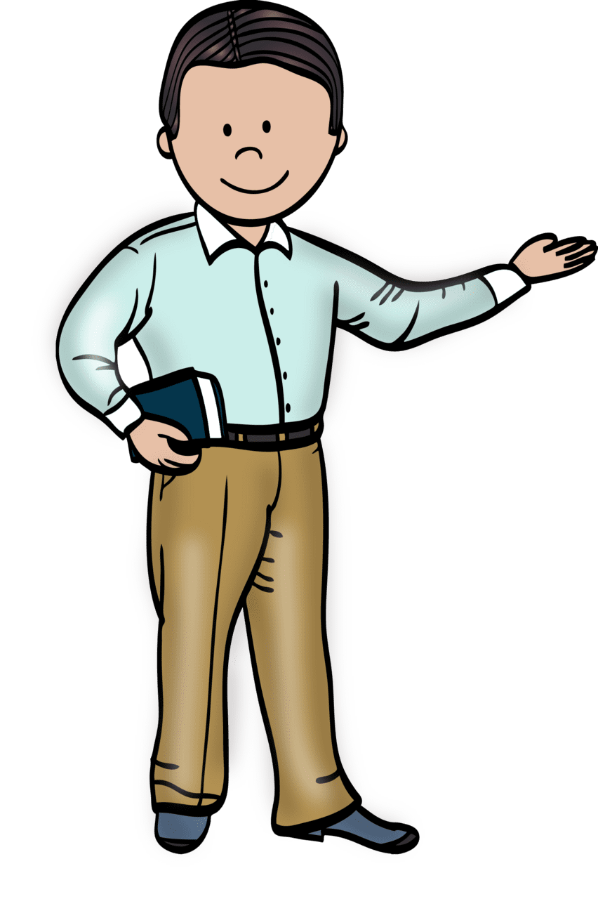 Man muslim teacher rtoon image clipart