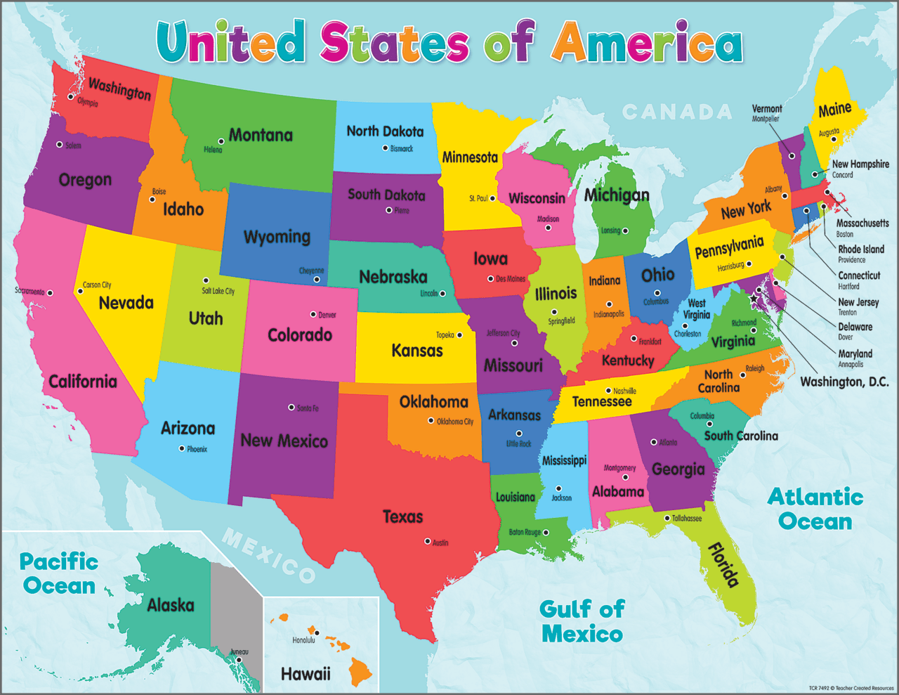 Usa map clipart vector