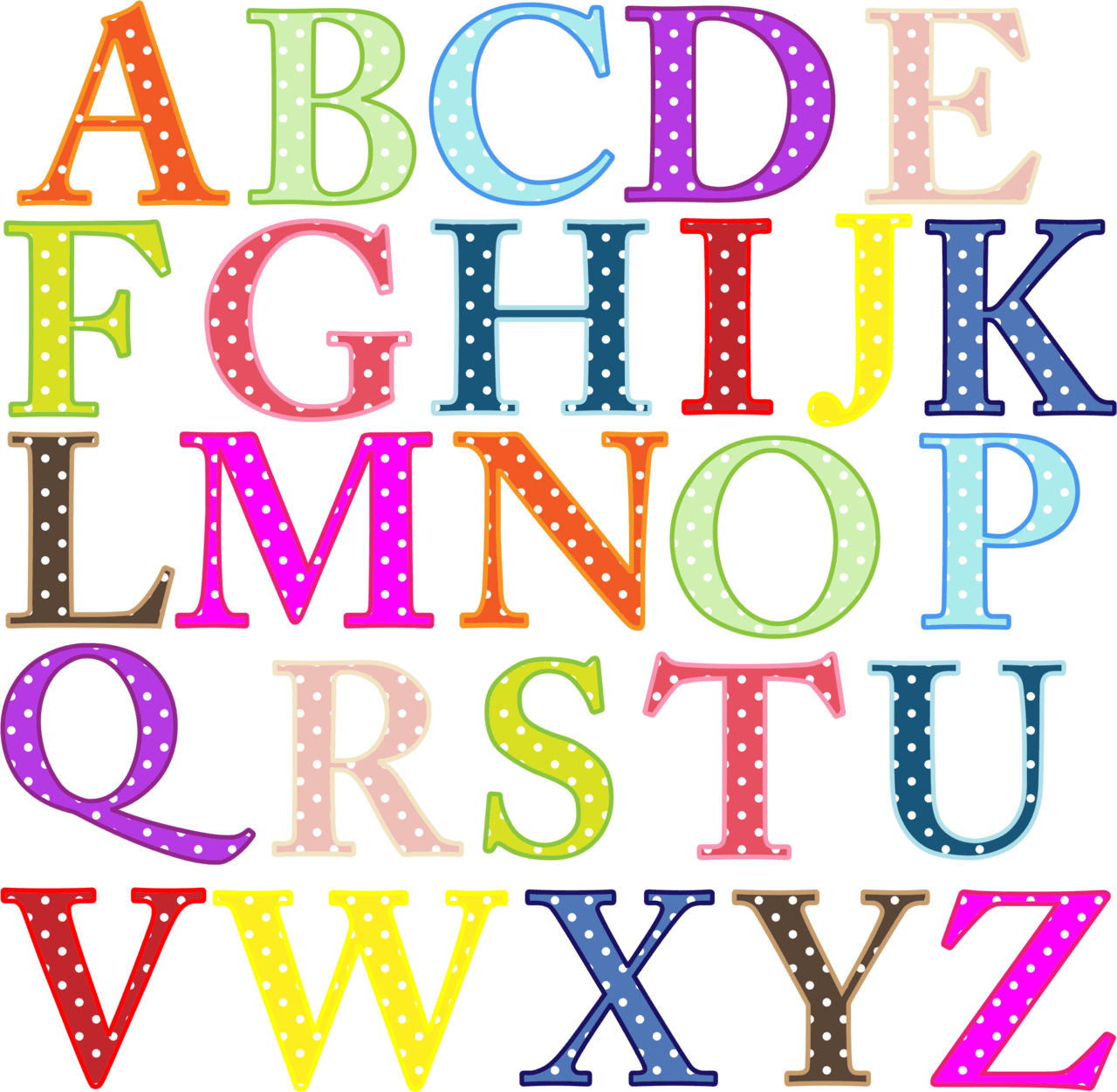 Letter colorful alphabet uppercase clipart photo