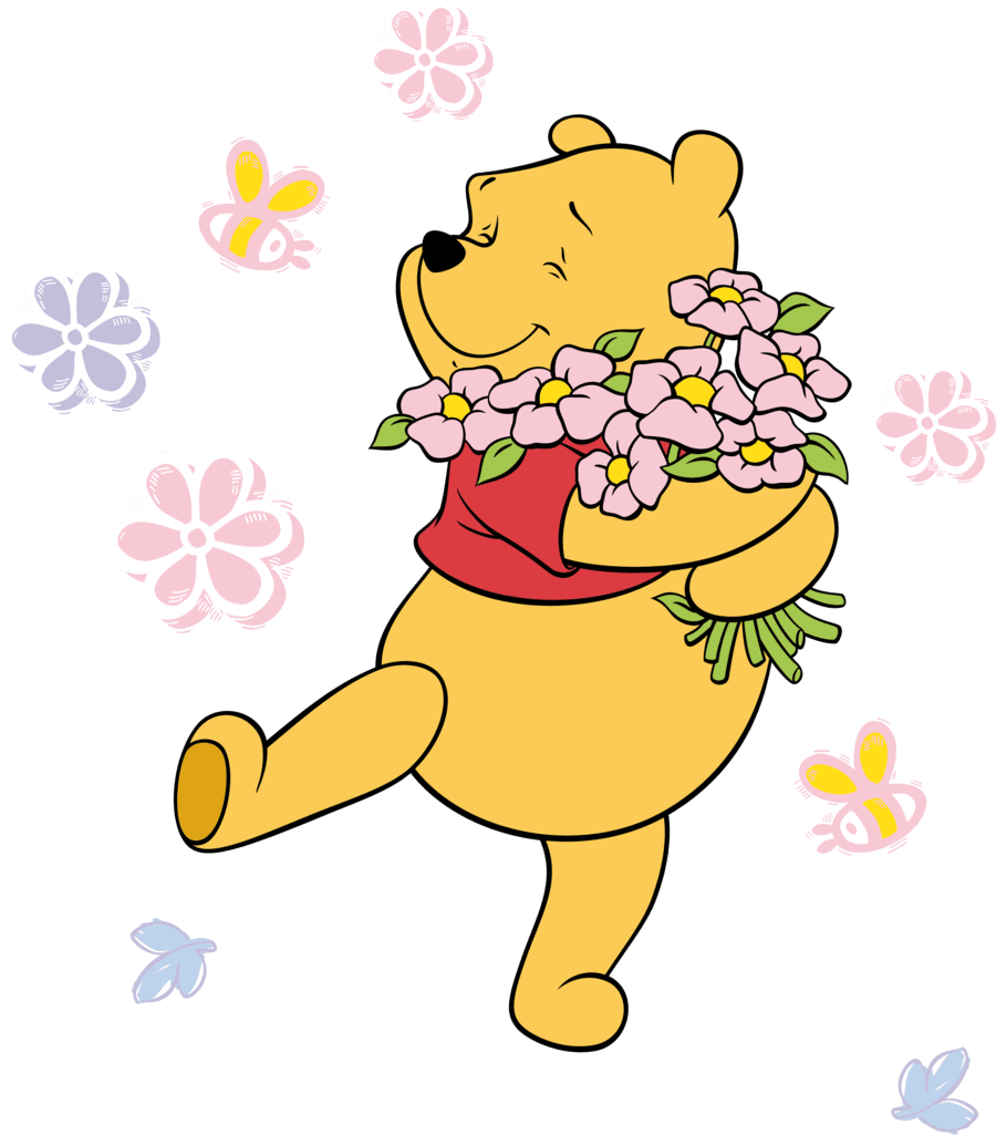 Winnie the pooh flowers picture large images transparen clipart