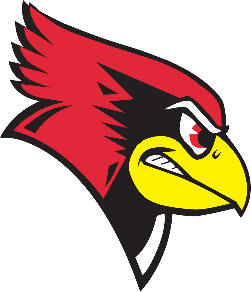 Cardinal illinois state university colors team logo clipart