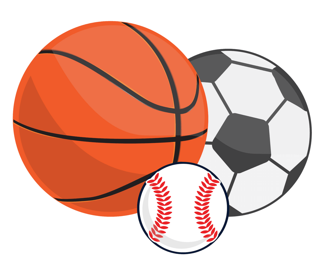 Bälle play sport balls set isolated objects white background clipart