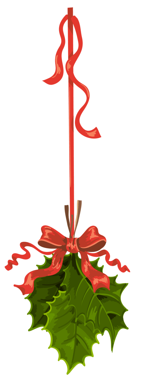 Christmas hanging mistletoe clipart clip art