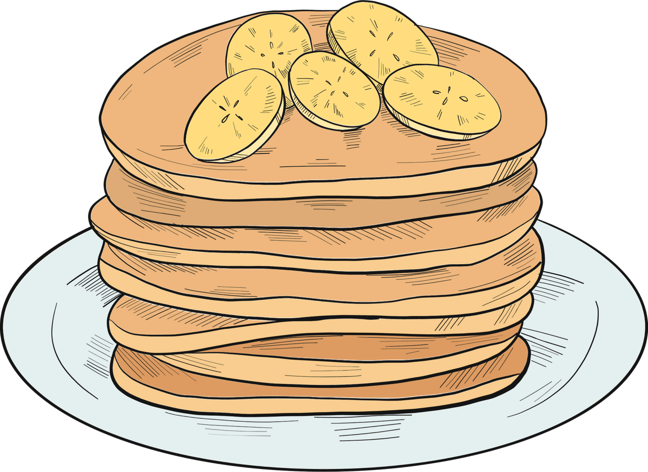 Pancake vector clipart images 2