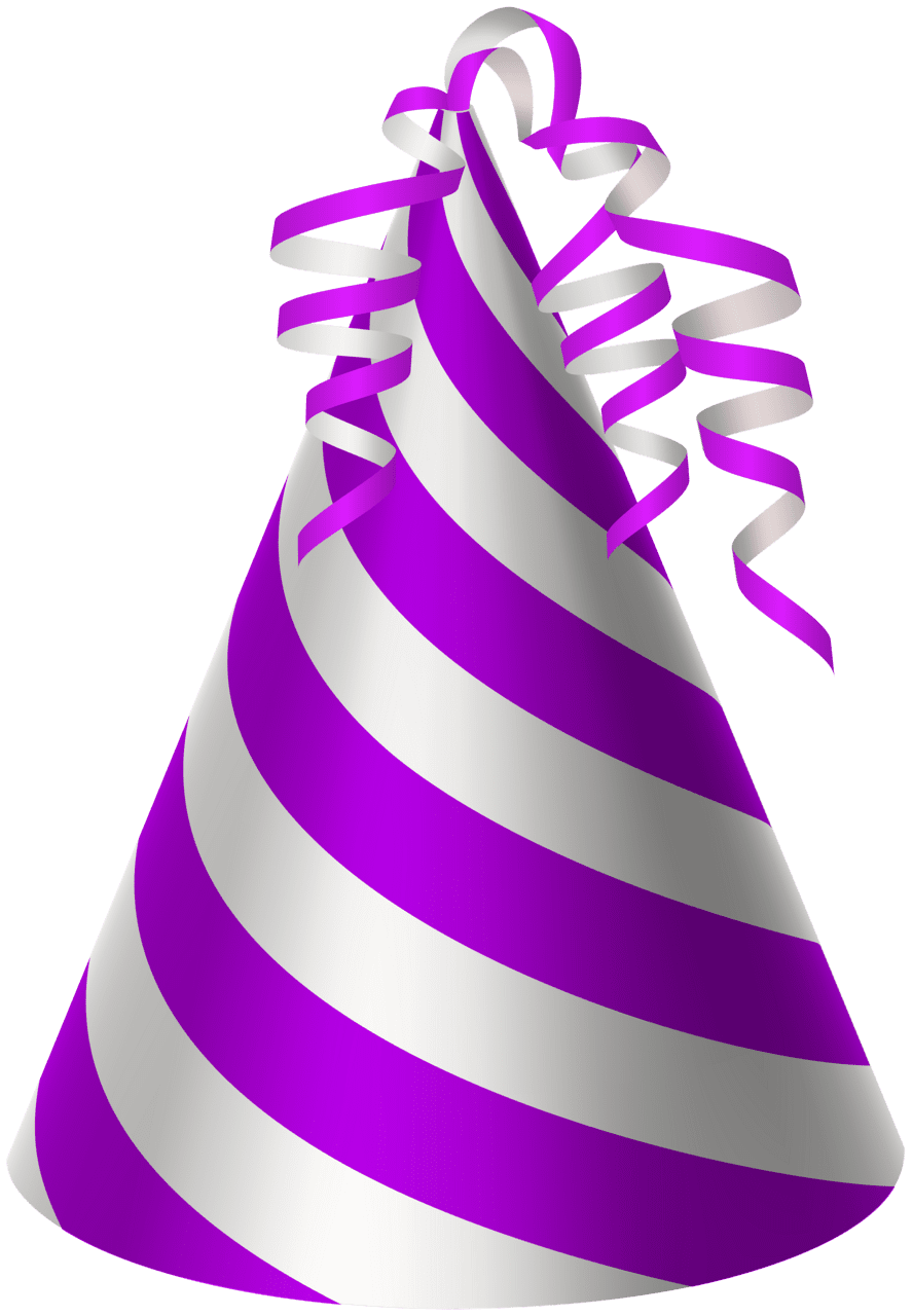 Party hat purple clipart image