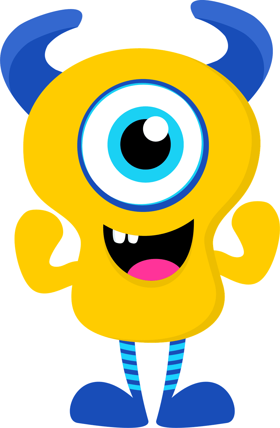 Monster pin page clipart vector