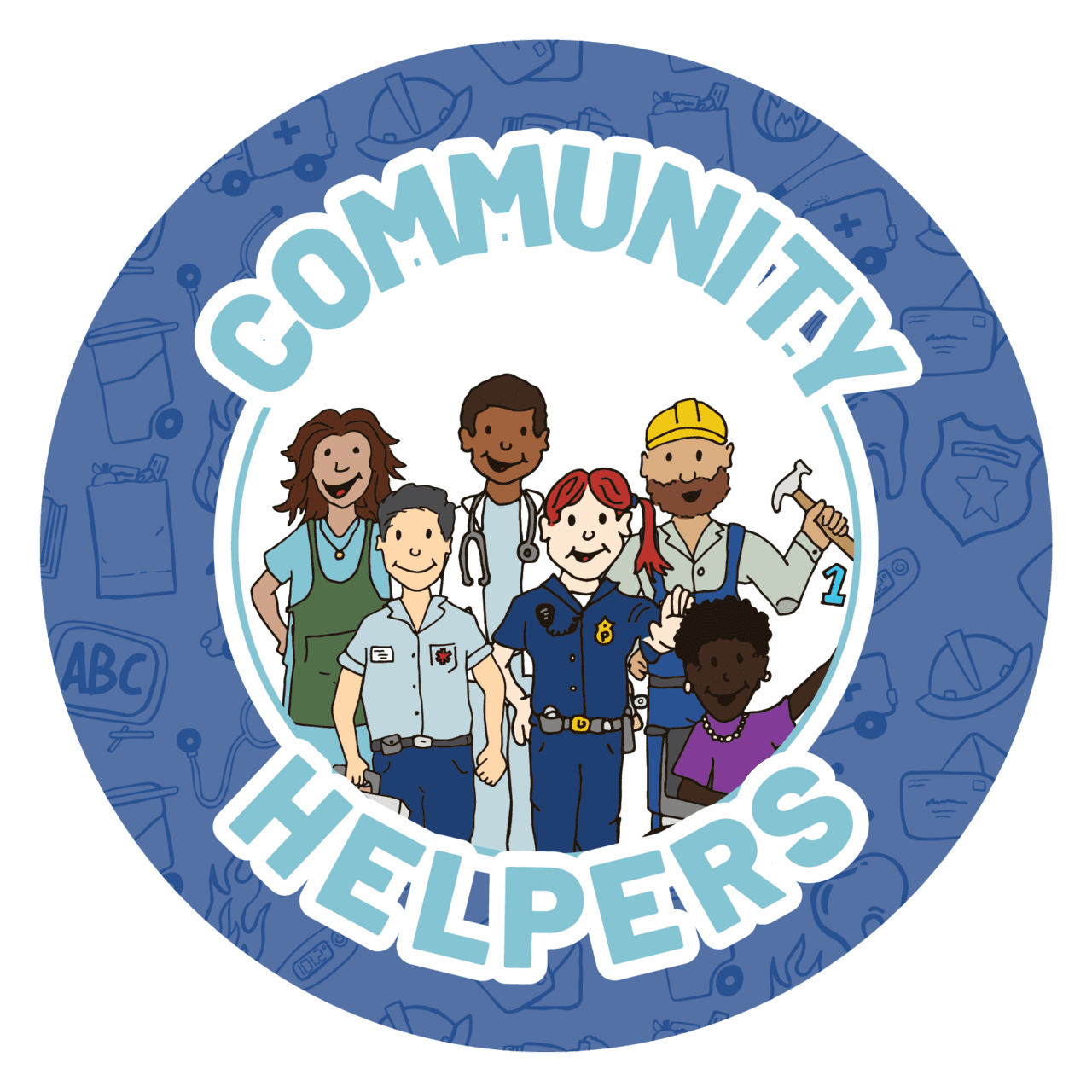 Team munity helpers clipart image