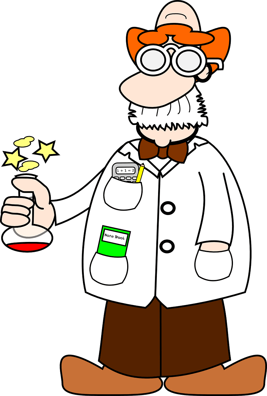 Gene researcher scientist vector graphic clipart