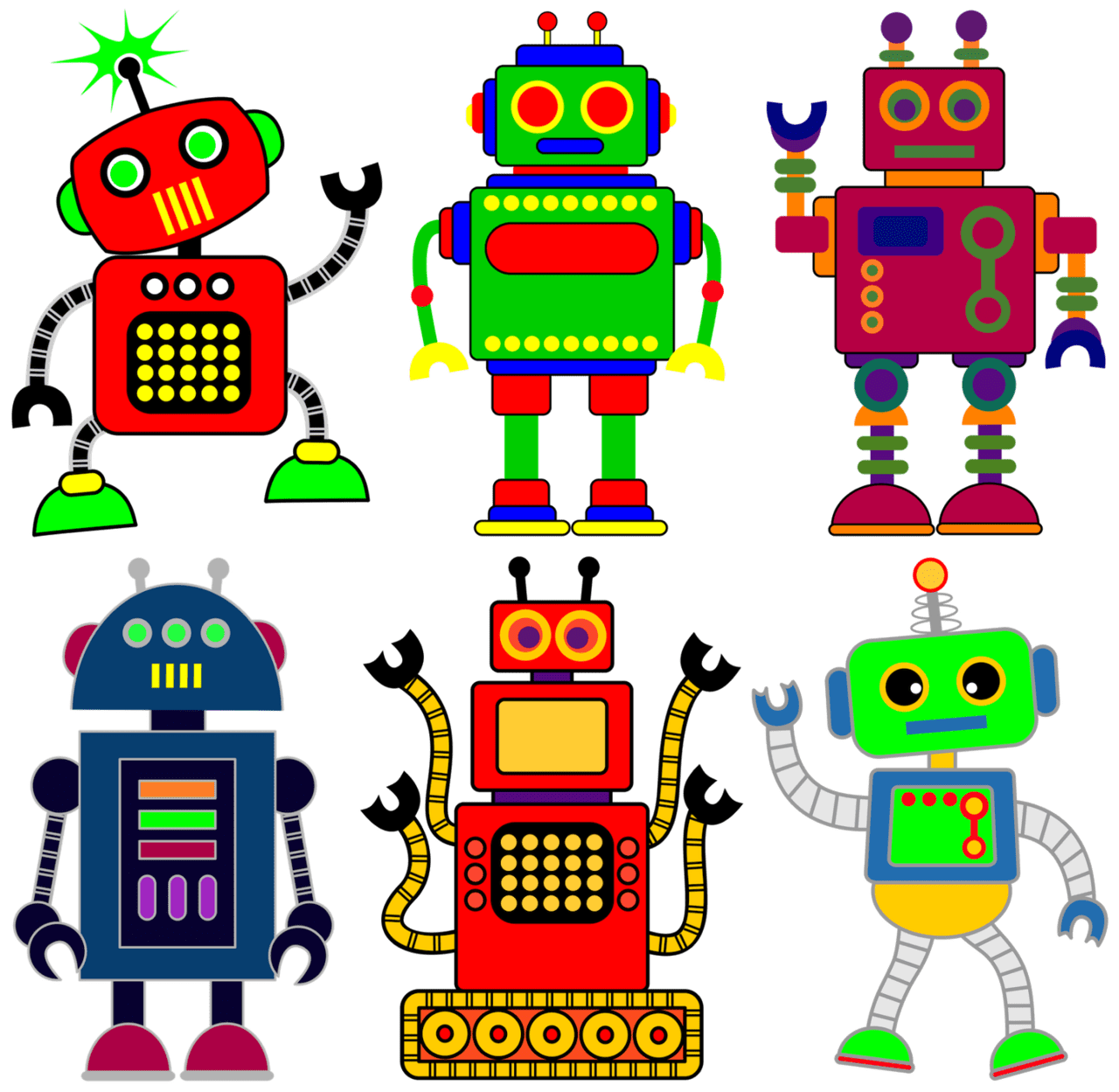 Robot pin page clipart transparent