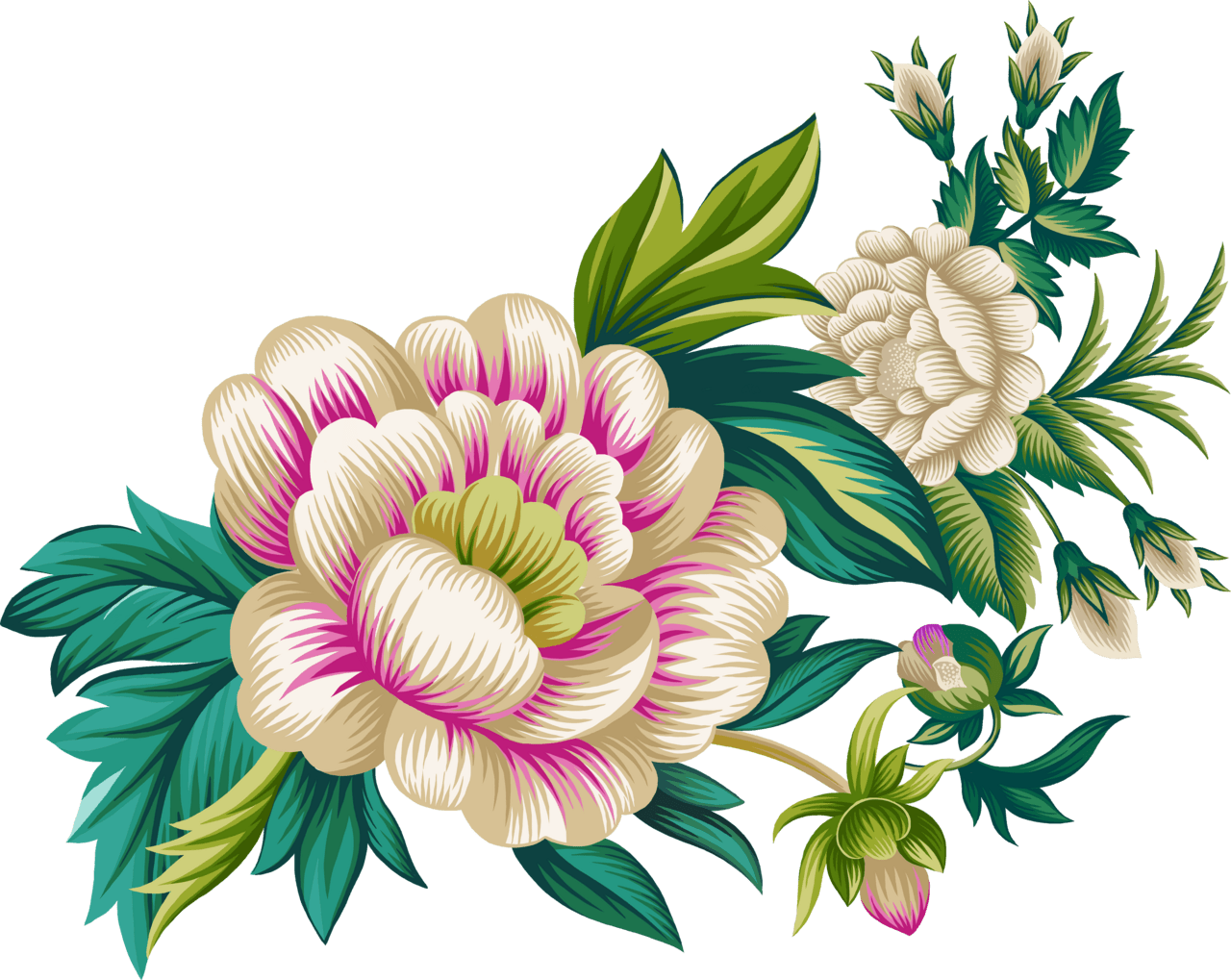 Flower bouquet pin page clipart photo 2