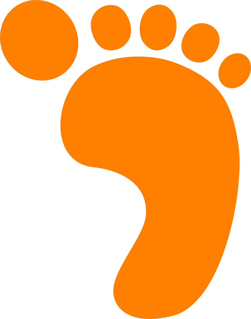 Feet hd footprints clipart orange foot print image