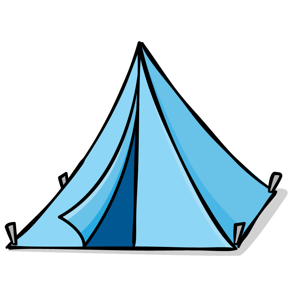 Blue tent game art guppy clipart picture