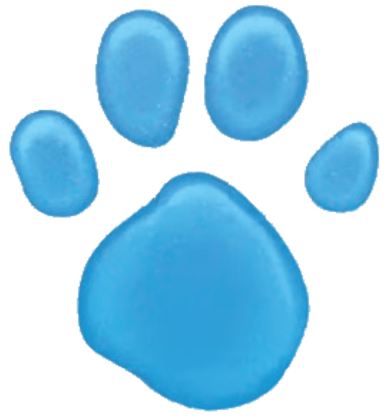 Paw print blue pawprint clipart free