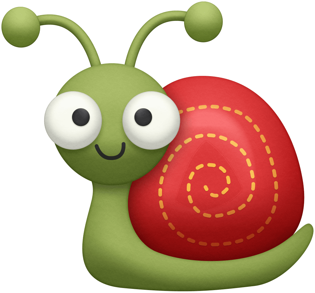 Snail pin page clipart image 4