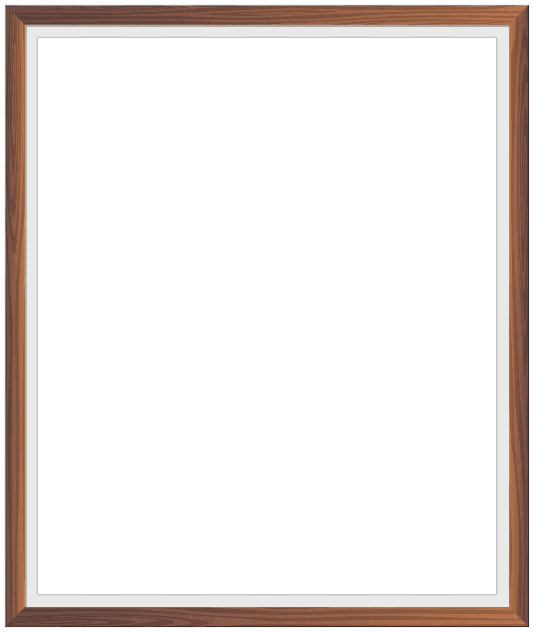 Picture frame simple wooden clipart image