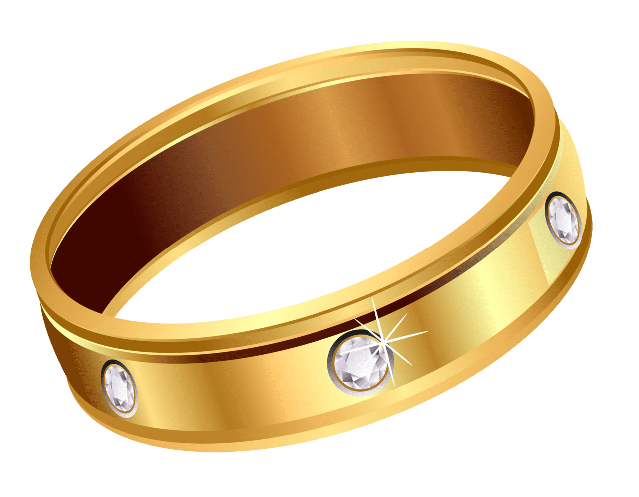 Gold ring with diamond clipart clip art