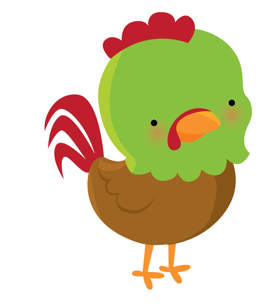 Rooster pin page clipart picture 2