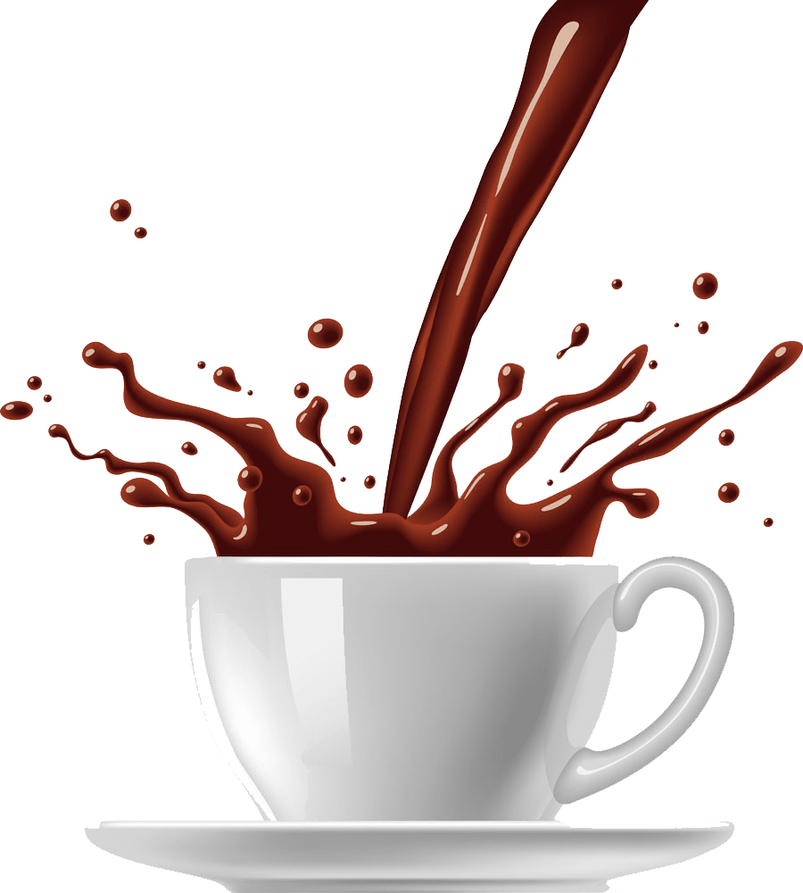 Coffee cup tea hot chocolate splash material clipart free