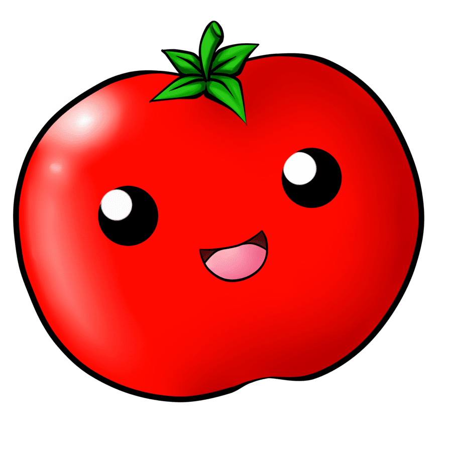 Kawaii tomato by chloeisabunny deviantart clipart logo