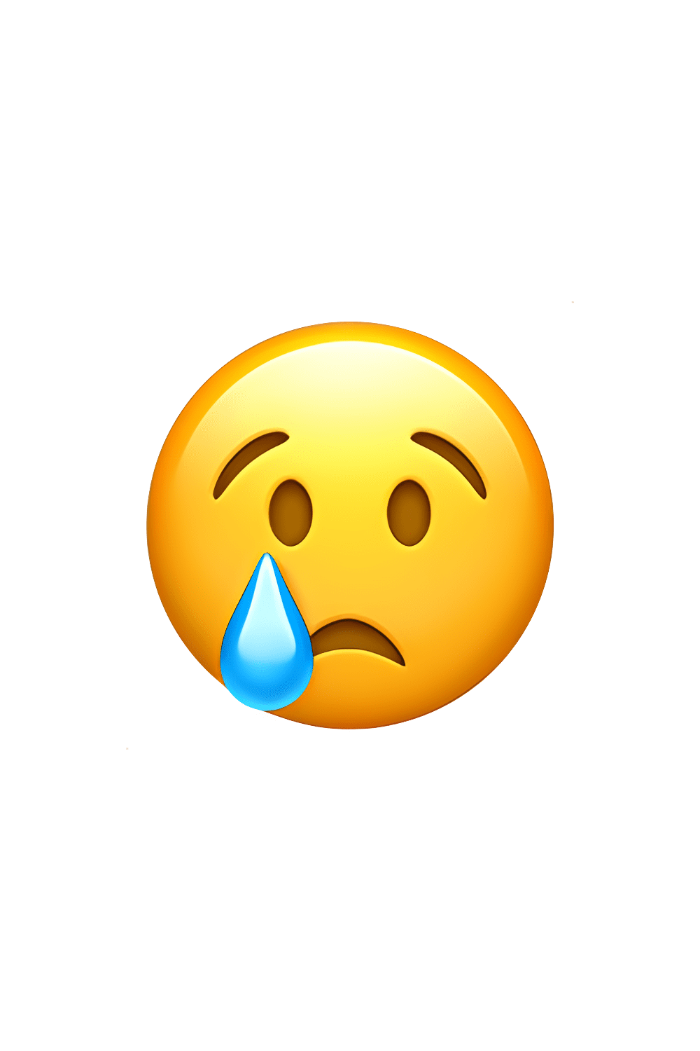 Sad crying face emoji clipart transparent