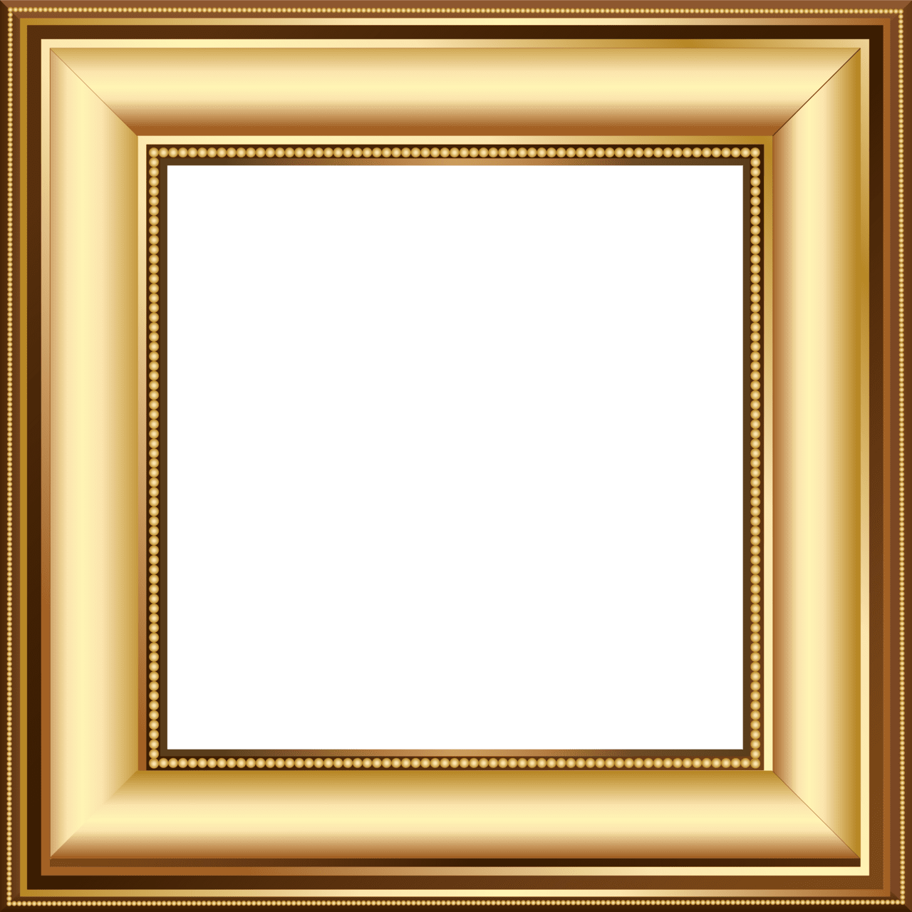 Gold and brown photo frame clipart