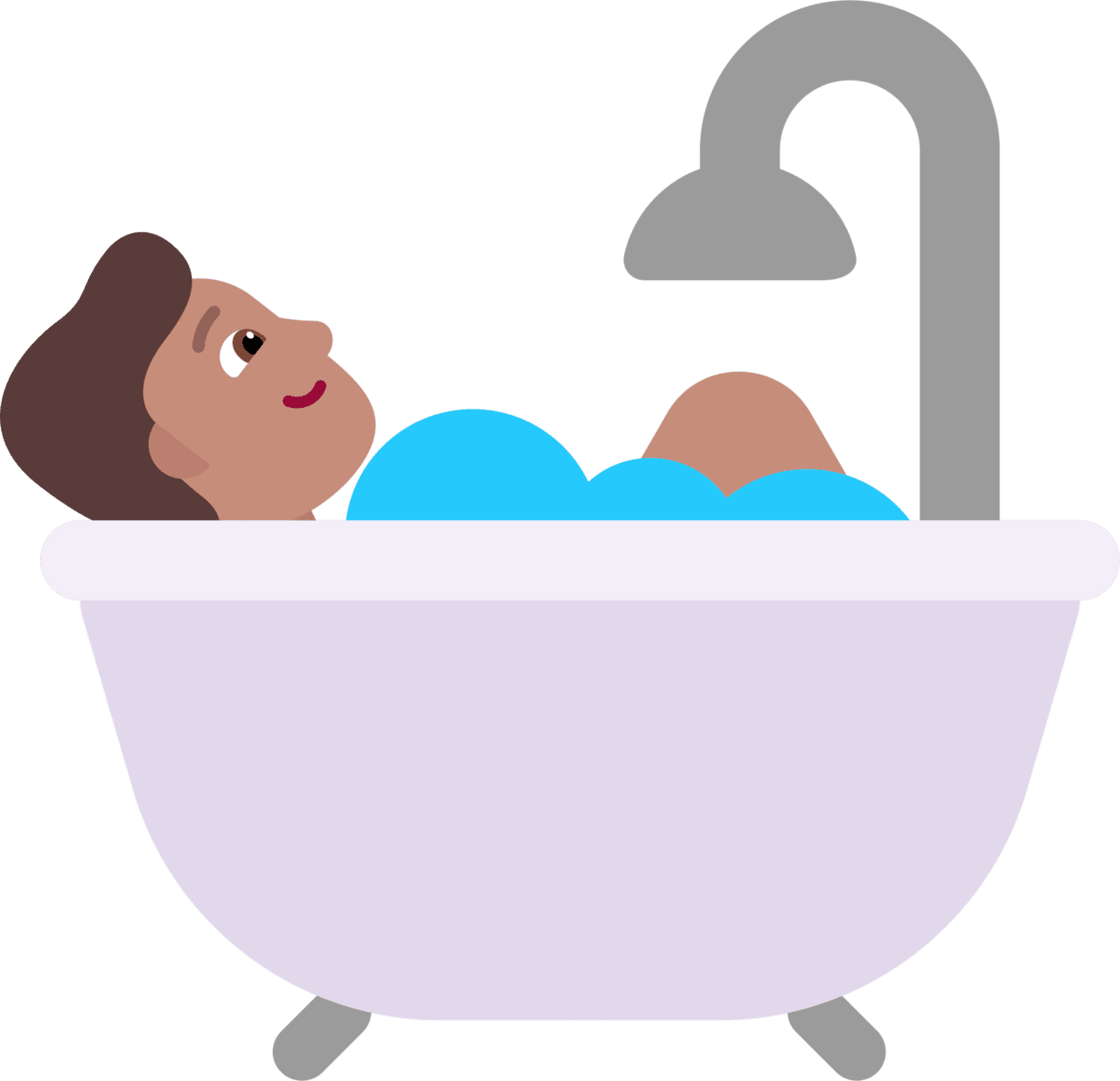 Person taking bath medium emoji for clipart transparent