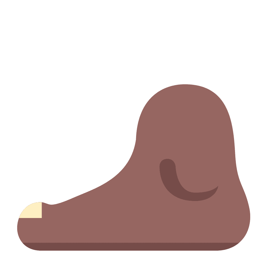 Foot medium dark skin tone emoji clipart free