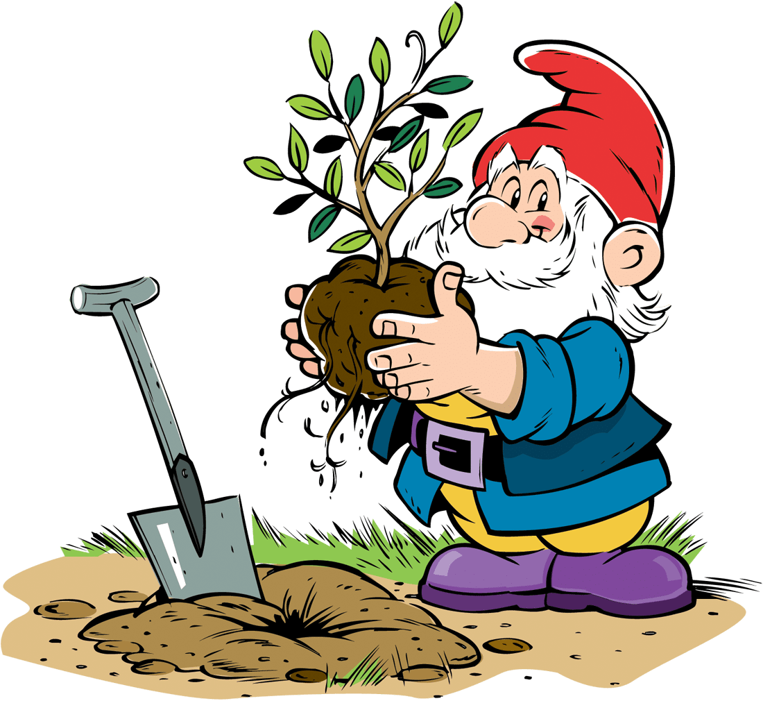 Funny garden gnome art rubric crafts clipart image