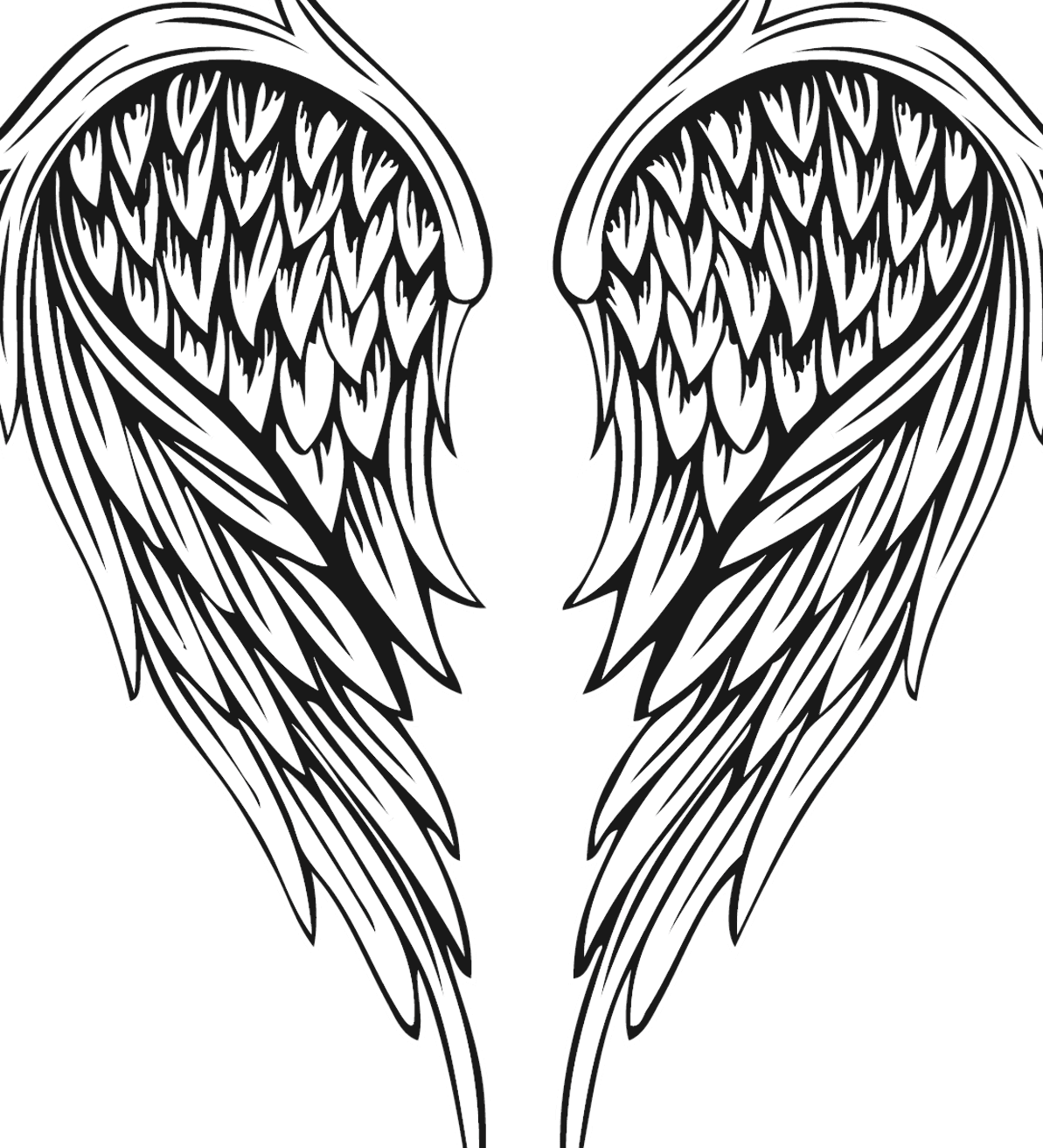 Angel wings pin page clipart free 2