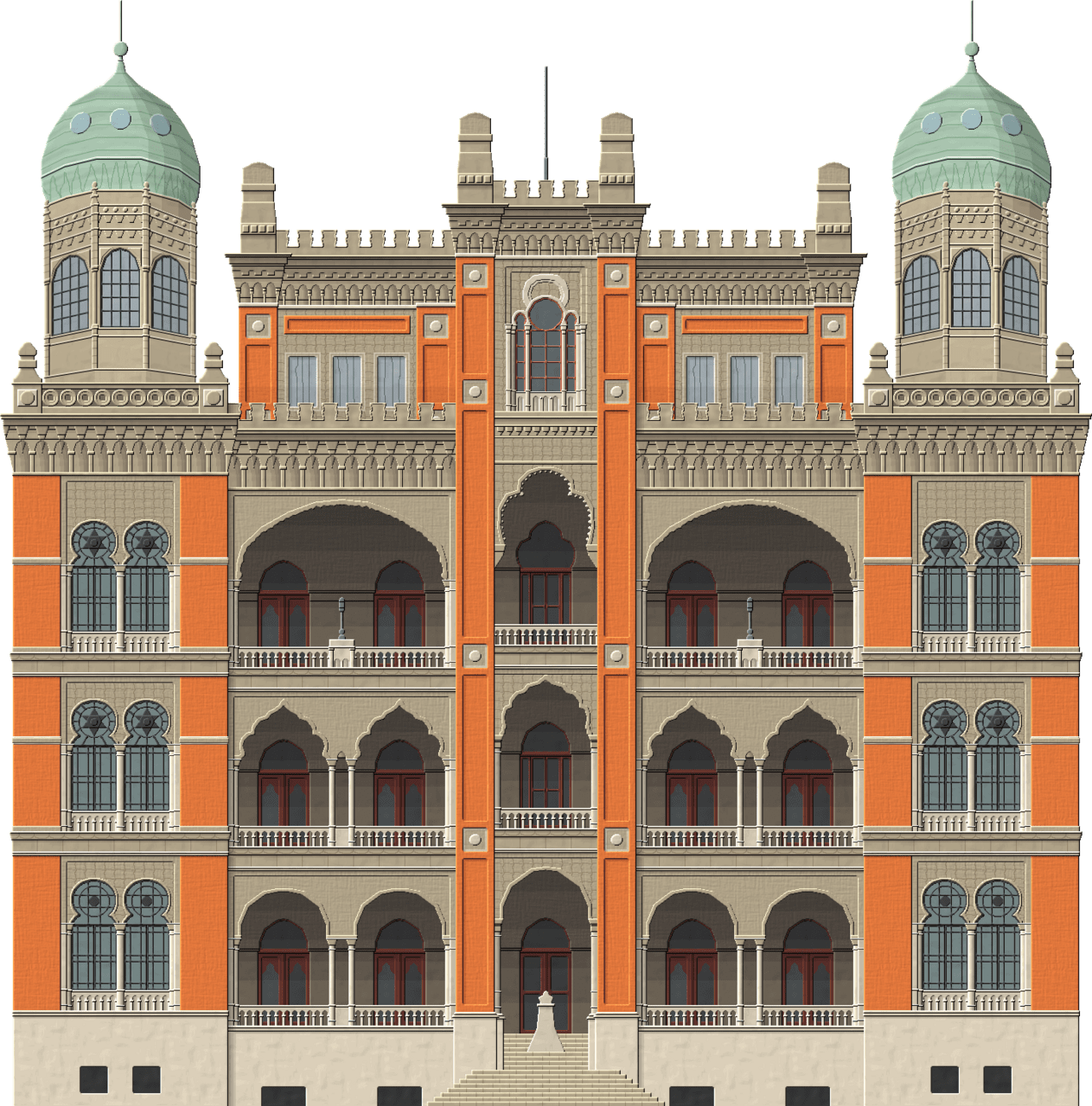 Building moorish pavilion by herbertrocha deviantart clipart vector