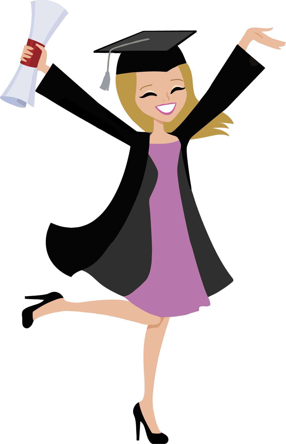 Diploma cartoon menina clipart transparent