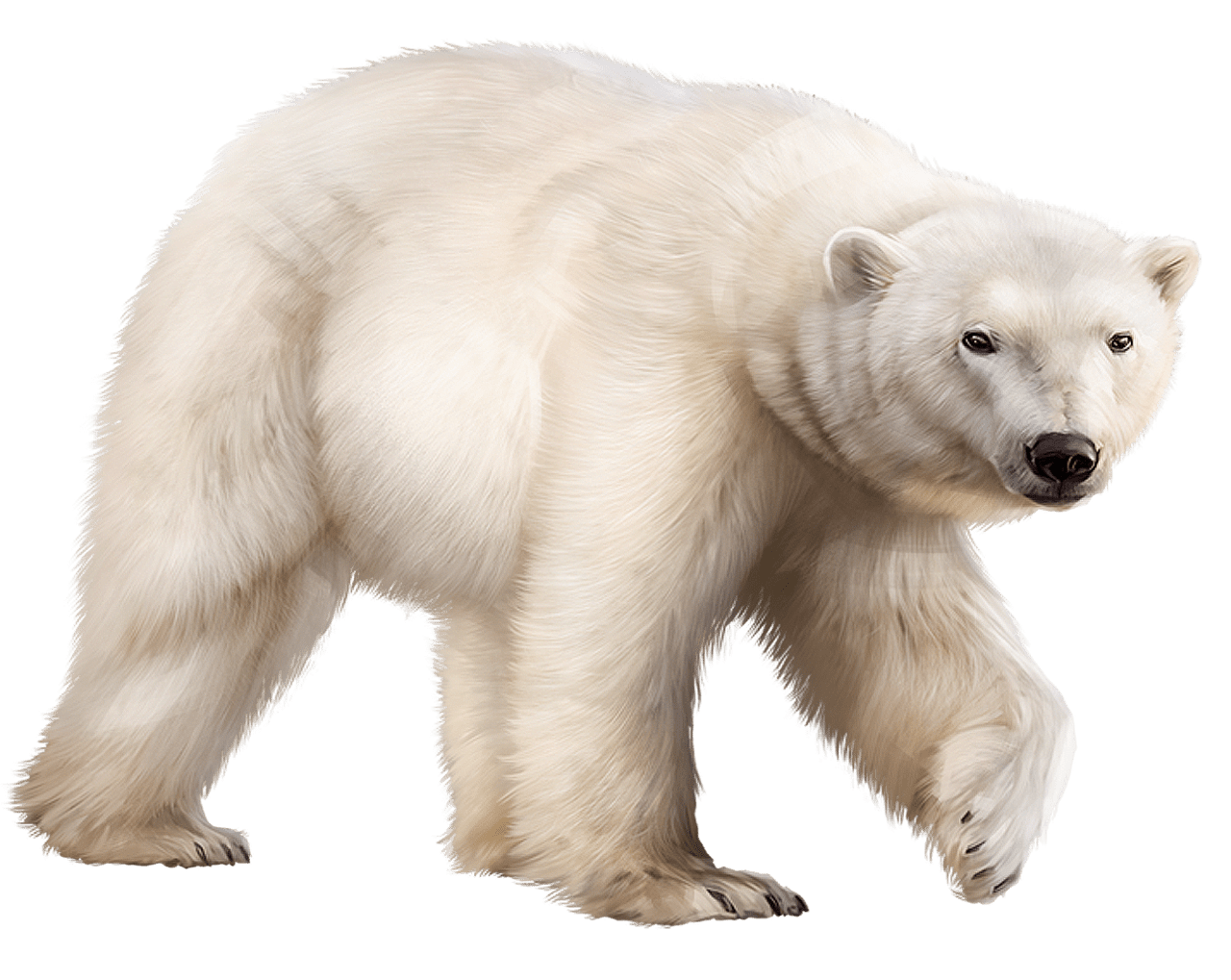 Polar bear pin page clipart background