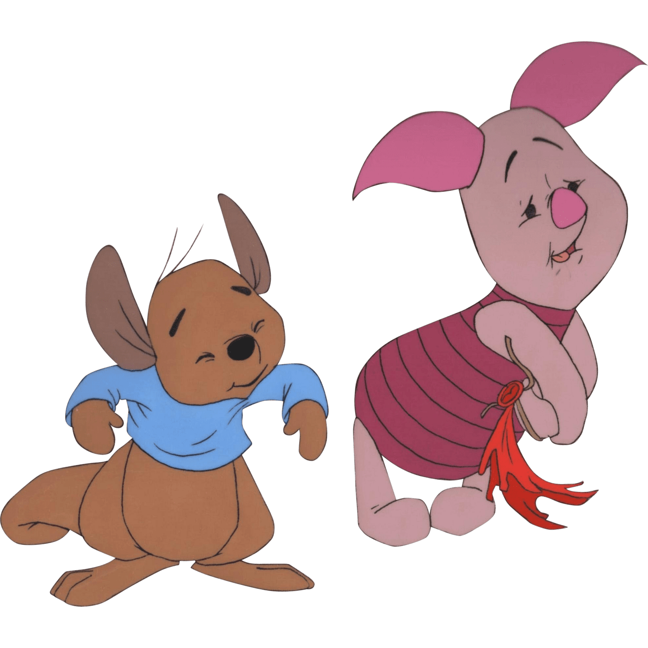 Winnie the pooh piglet roo by walt disney studios production animation cel for sale ruby lane clipart transparent